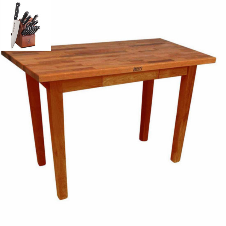 John Boos Butcher Blocks 60'' Solid Wood Prep Table Wayfair Canada